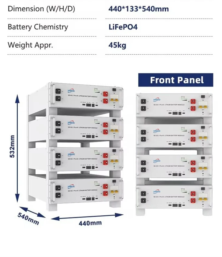 48v 100AH Lifepo4 Racked Battery